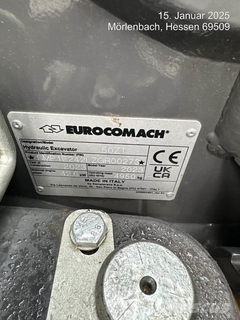 Eurocomach 50ZT Mini rýpadla < 7t