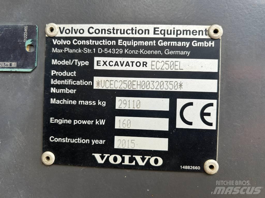 Volvo EC 250 EL Pásová rýpadla