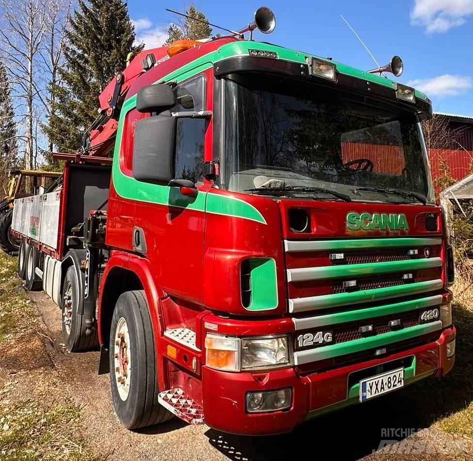Scania P 124 GB Autojeřáby, hydraulické ruky