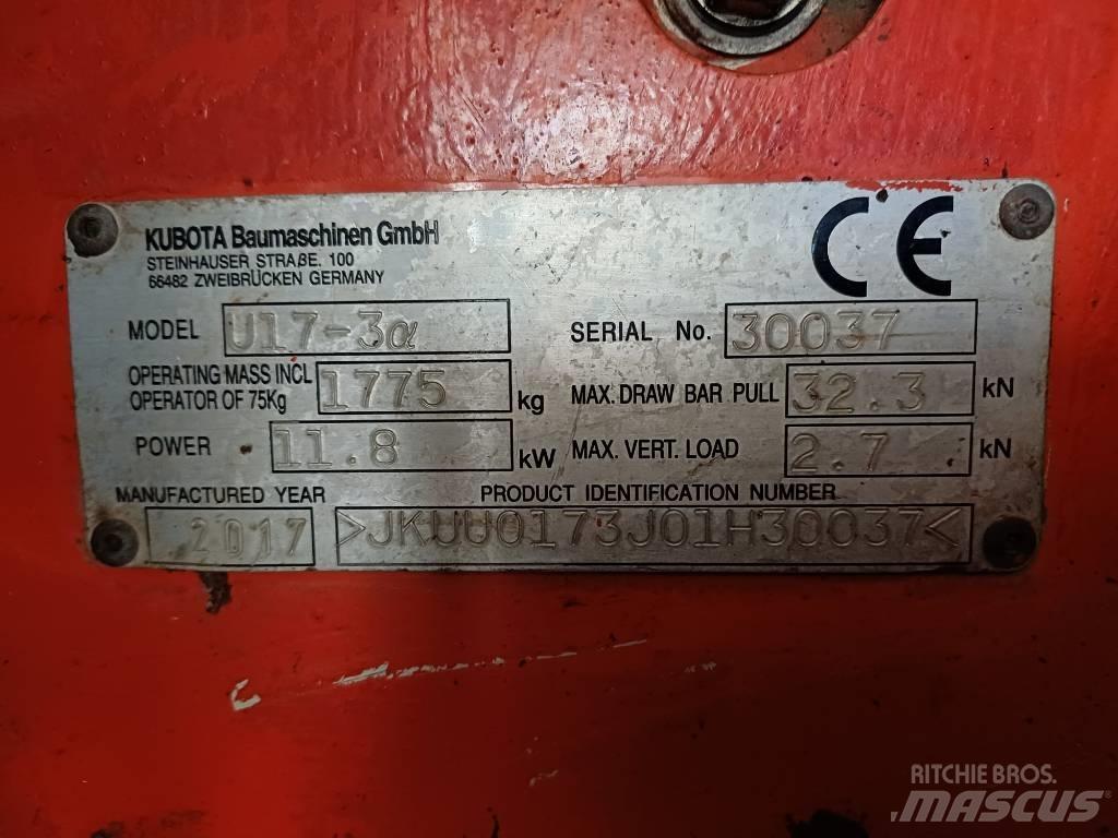 Kubota U 17-3 Mini rýpadla < 7t