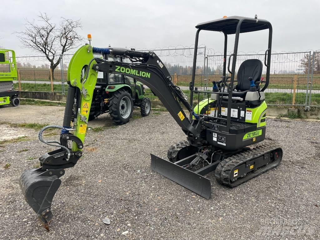Zoomlion ZE18GU Mini rýpadla < 7t