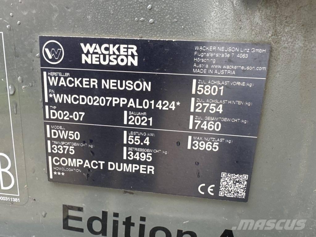 Wacker Neuson DW50 Vyklápěcí dempry