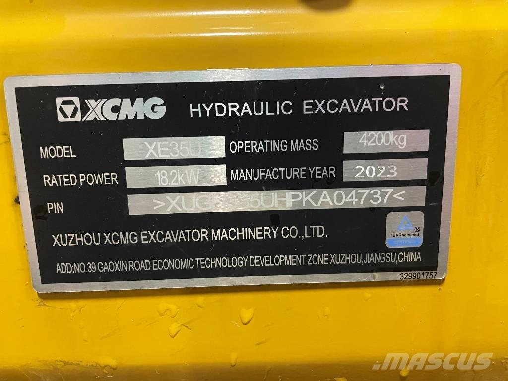 XCMG XE 35 U Mini rýpadla < 7t