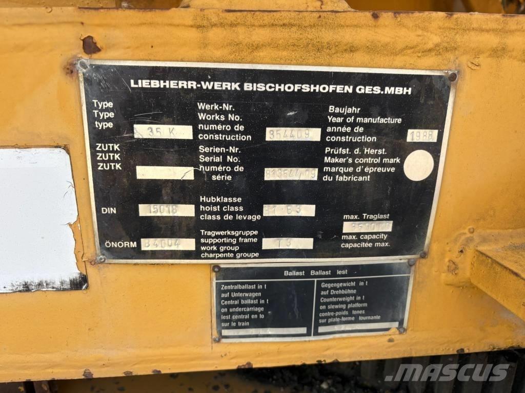 Liebherr 35 K Stavební jeřáby