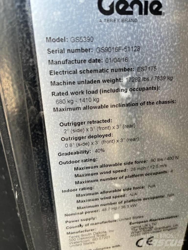 Genie GS 5390 RT Nůžková zvedací plošina