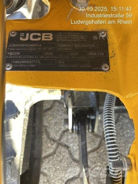 JCB 8008CTS Mini rýpadla < 7t