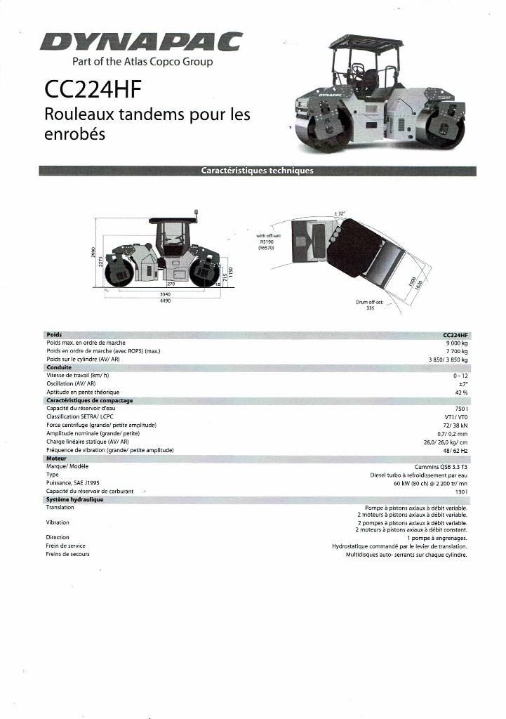 Dynapac CC 224 HF Tandemové válce