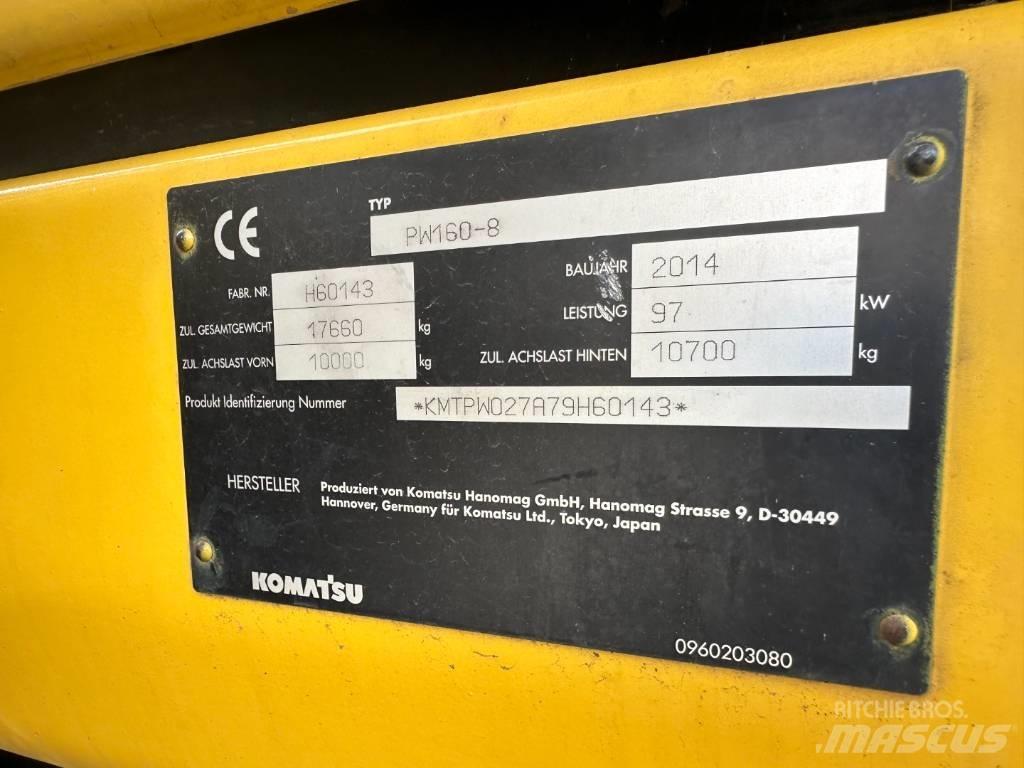 Komatsu PW 160-8 Kolová rýpadla