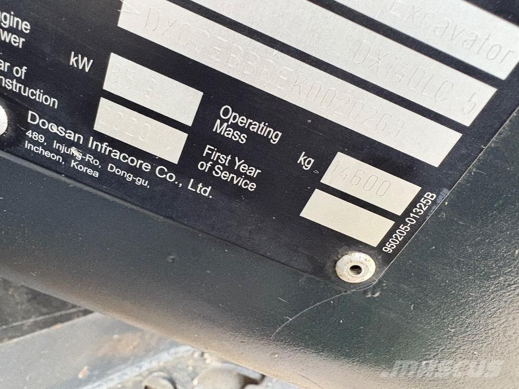 Doosan DX 140 LC Pásová rýpadla