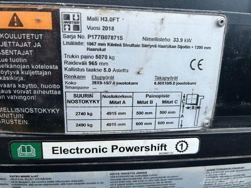 Hyster H 3.00 FT Dieselové vozíky