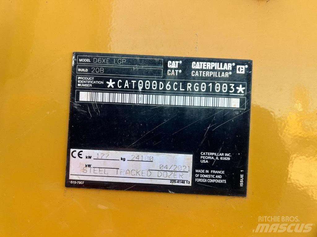 CAT D6XE Pásové dozery