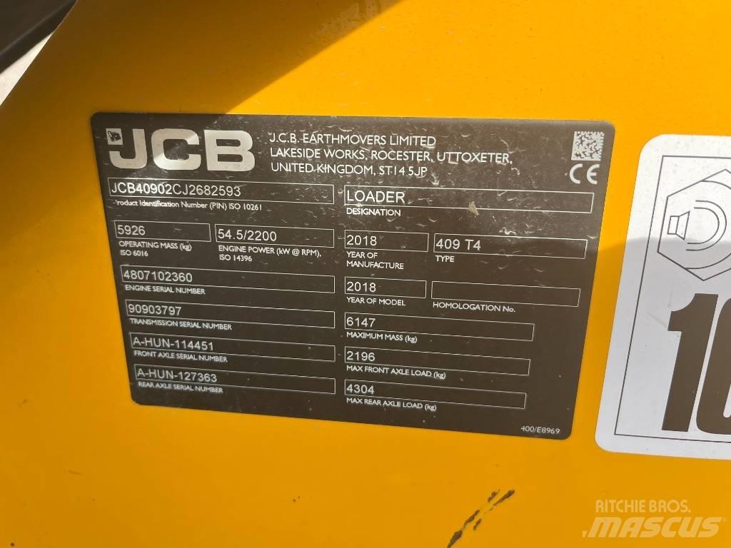 JCB 409 T4 Kolové nakladače