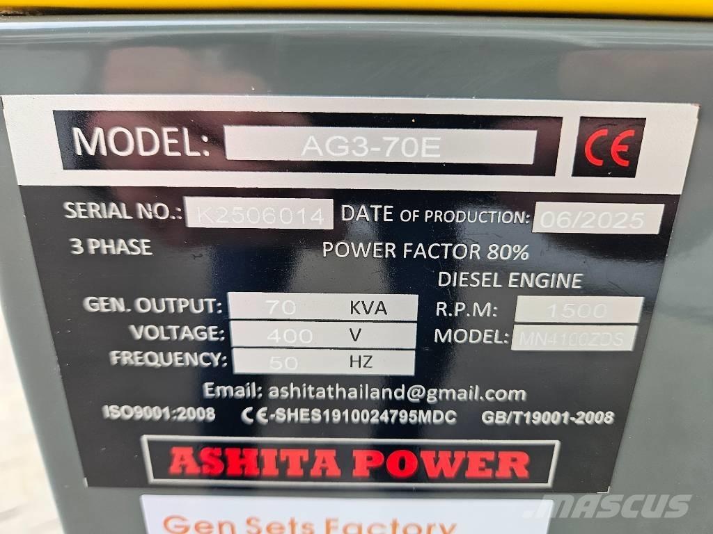 Ashita AG3-70E Naftové generátory