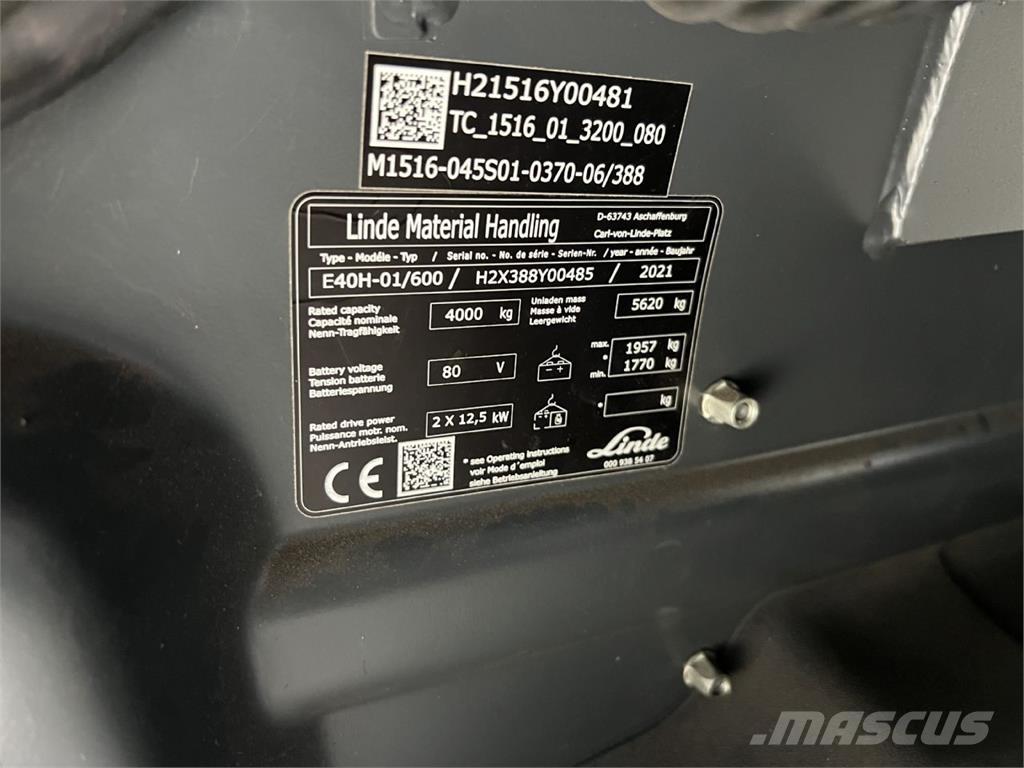 Linde E 40H-01 / 600 Akumulátorové vozíky