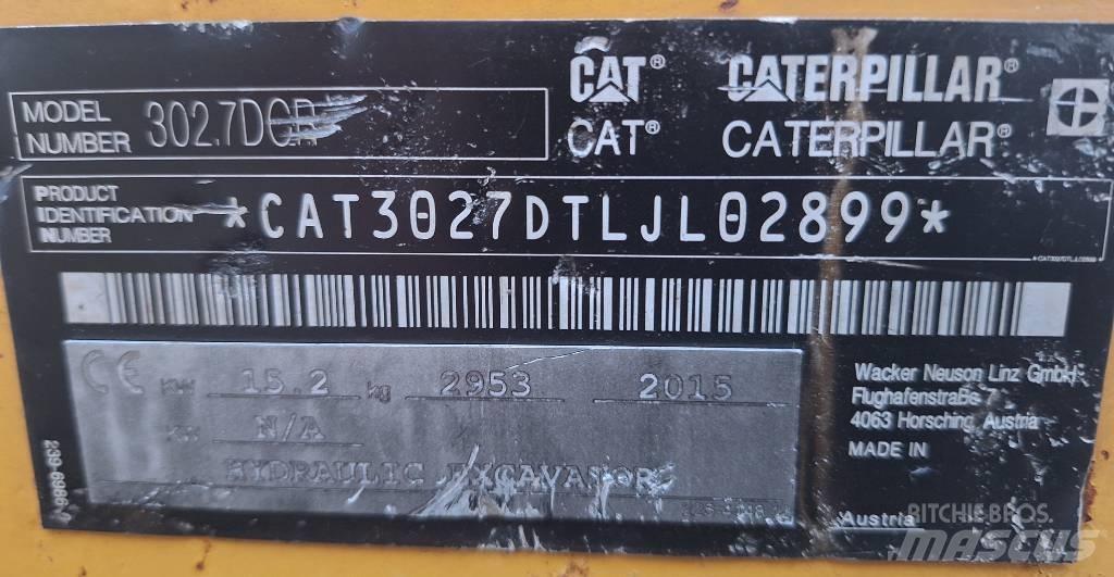 CAT 302.7 D CR Mini rýpadla < 7t