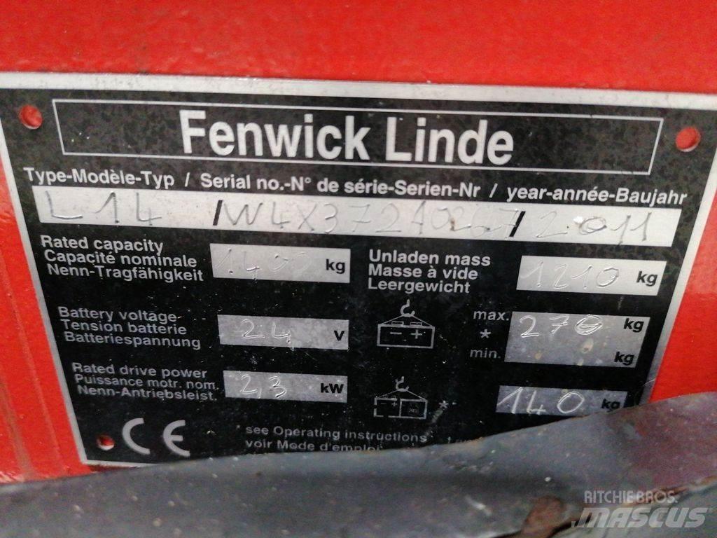 Linde L14 Ručně vedené vysokozdvižné vozíky