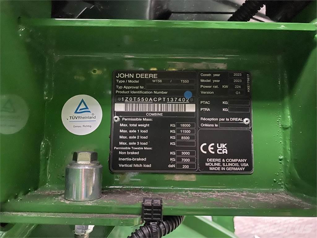 John Deere T550i Sklízecí mlátičky
