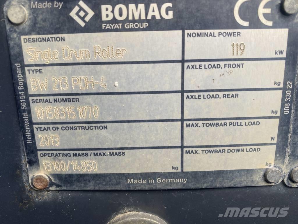 Bomag BW 213 P D H-4 Tahačové válce