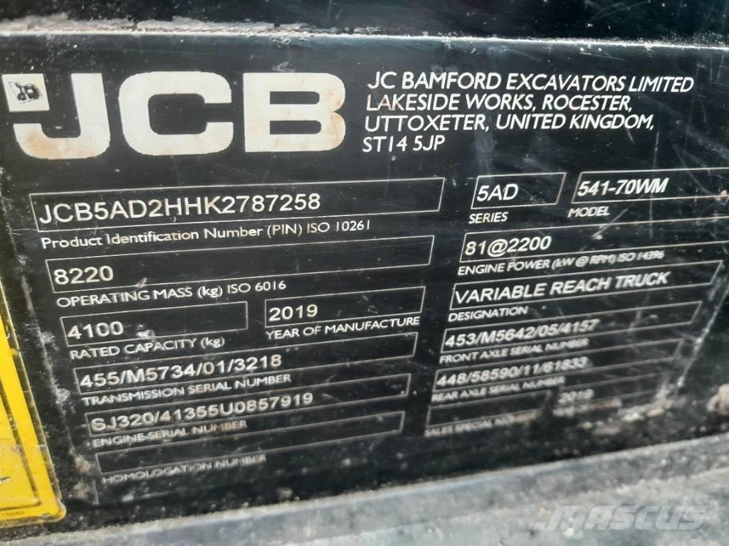 JCB 541-70 Teleskopické nakladače pro zemědělství