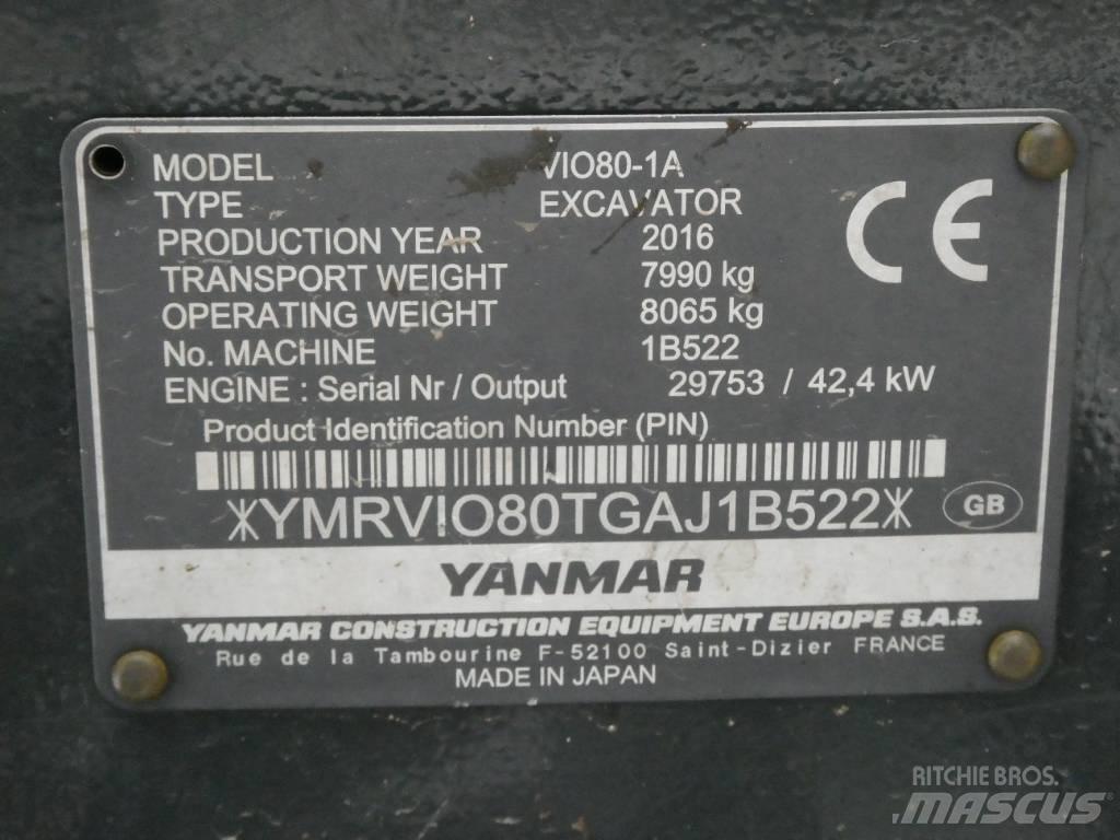 Yanmar Vio 80-1A Midi rýpadla 7t - 12t