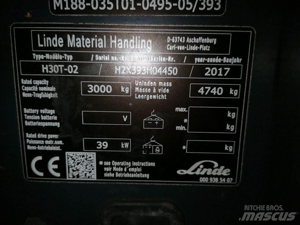 Linde H30T-02 LPG vozíky