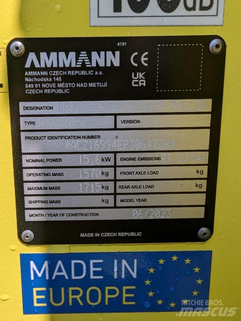 Ammann ARX20-2 Tandemové válce