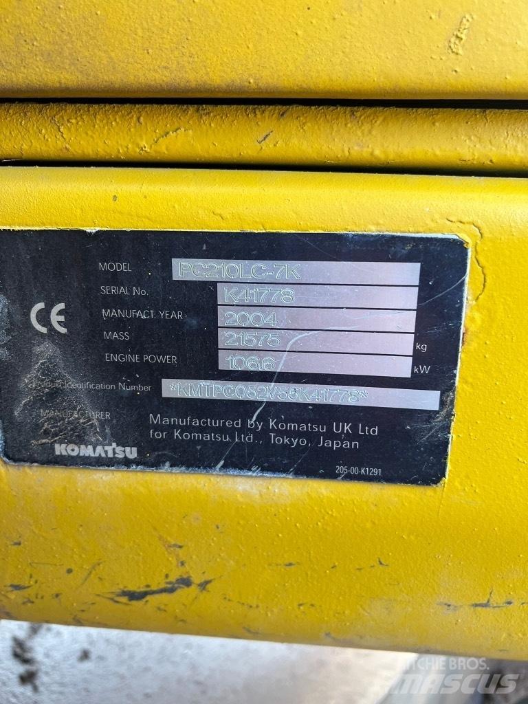 Komatsu PC 210 LC-7K Pásová rýpadla