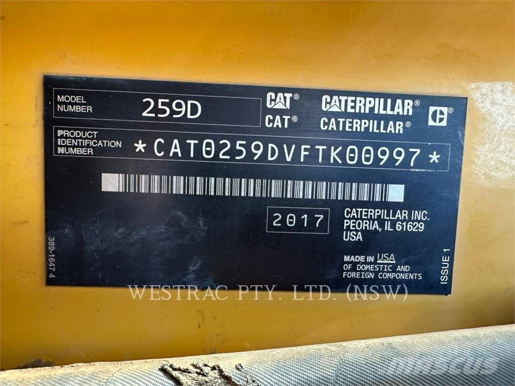 CAT 259D Pásové nakladače