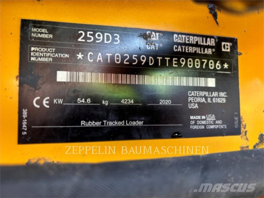 CAT 259D Smykem řízené nakladače