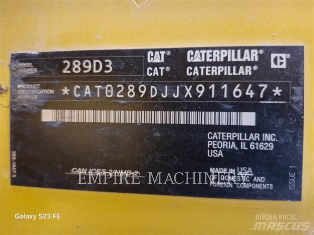 CAT 289D3 CA Smykem řízené nakladače