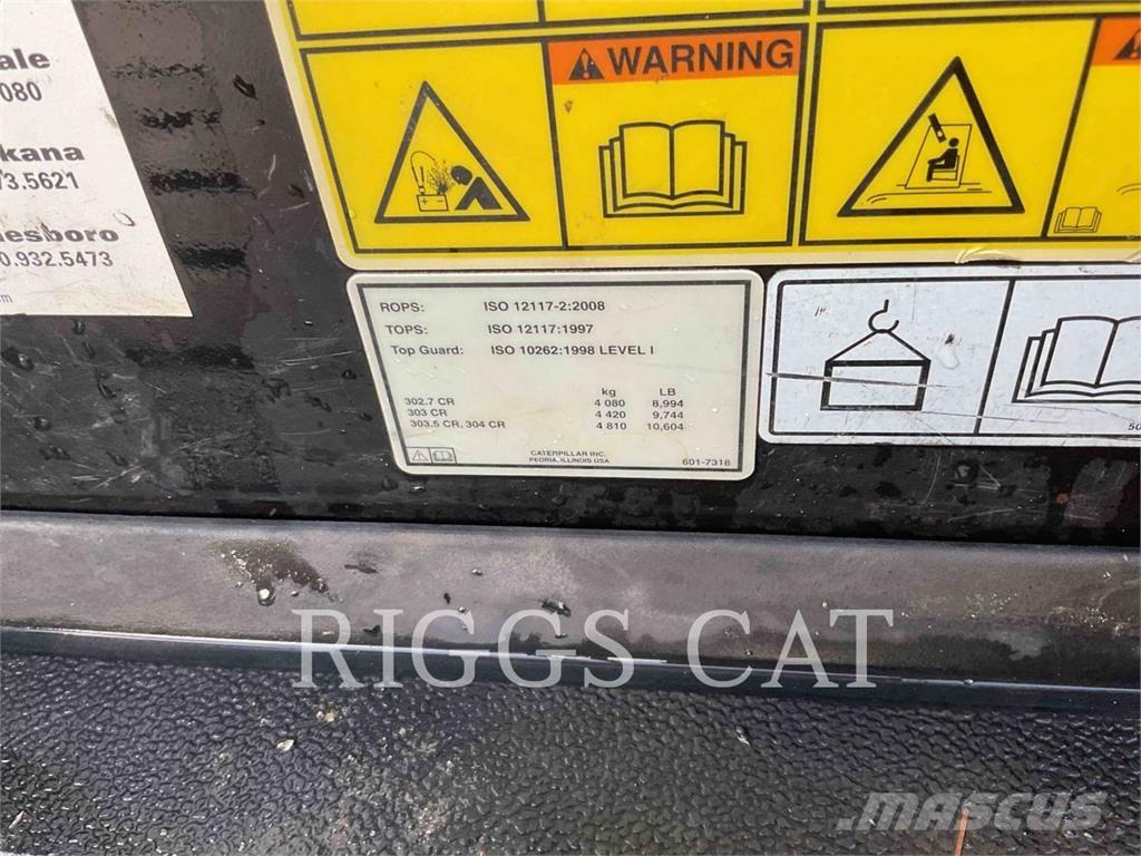 CAT 302.707CR Pásová rýpadla