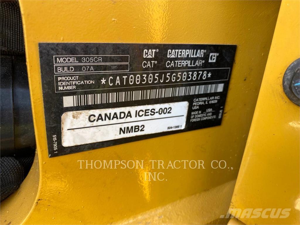 CAT 305 CR Pásová rýpadla