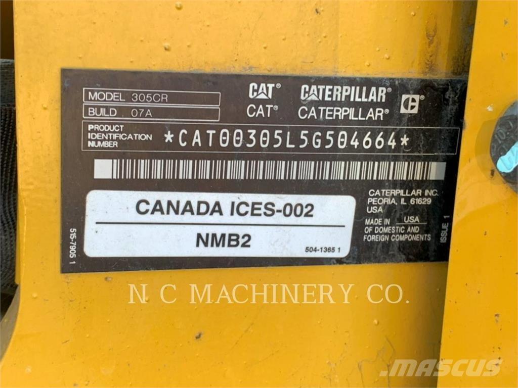 CAT 305 CRCB Pásová rýpadla