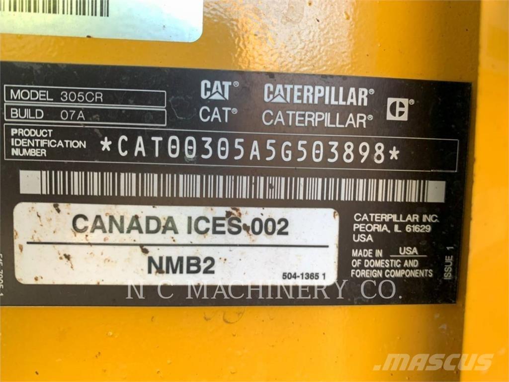 CAT 305 CRCB Pásová rýpadla