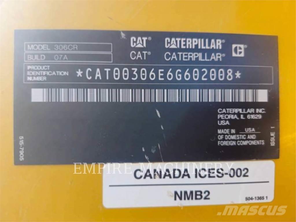 CAT 306 CR Pásová rýpadla