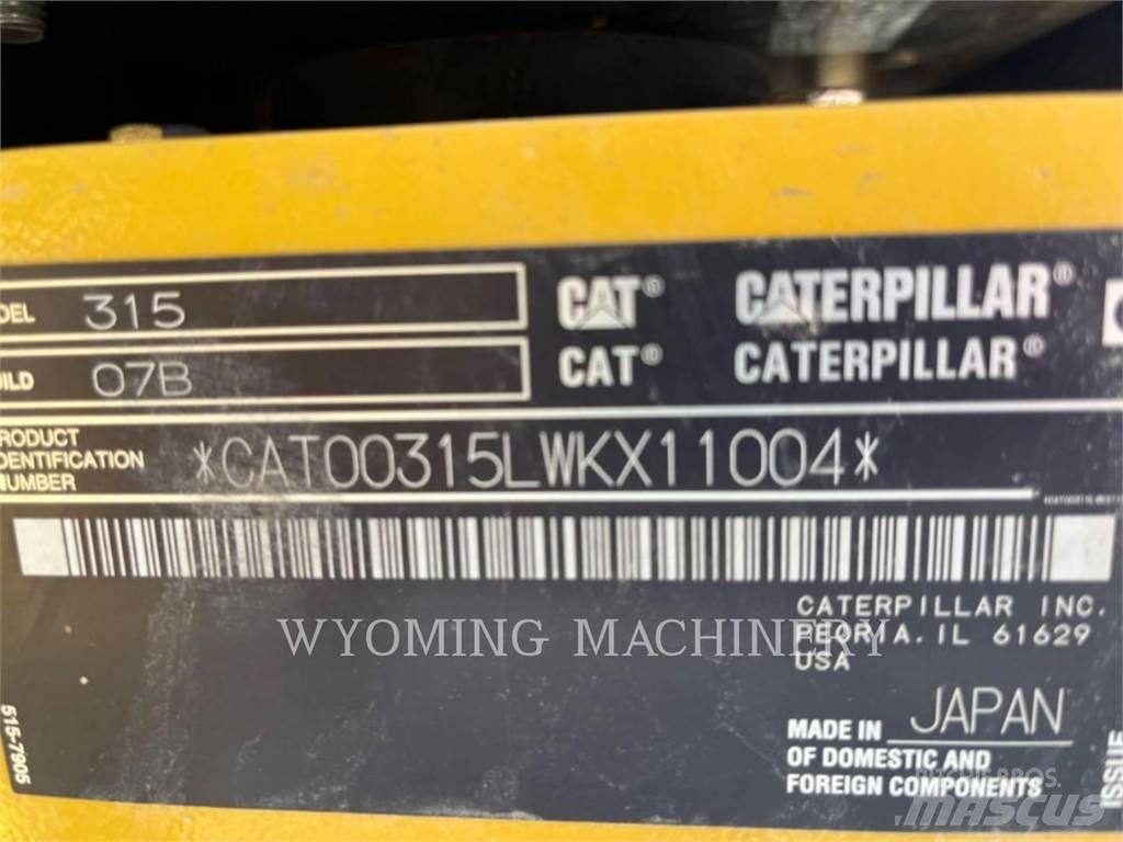 CAT 315 Pásová rýpadla