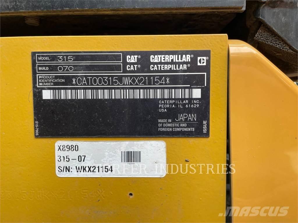 CAT 315-07 Pásová rýpadla