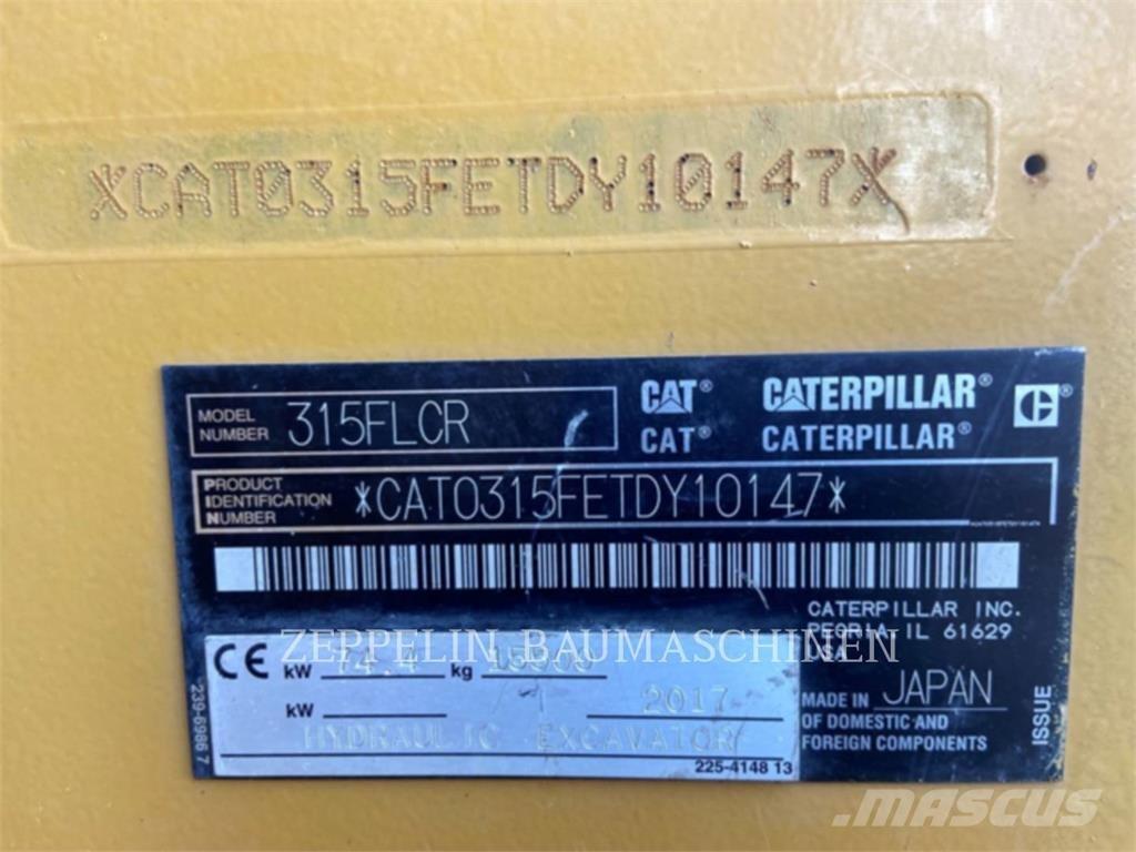 CAT 315FL Pásová rýpadla