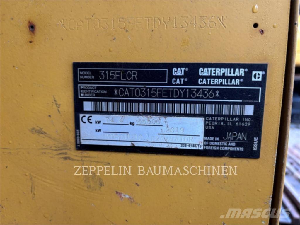 CAT 315FL Pásová rýpadla