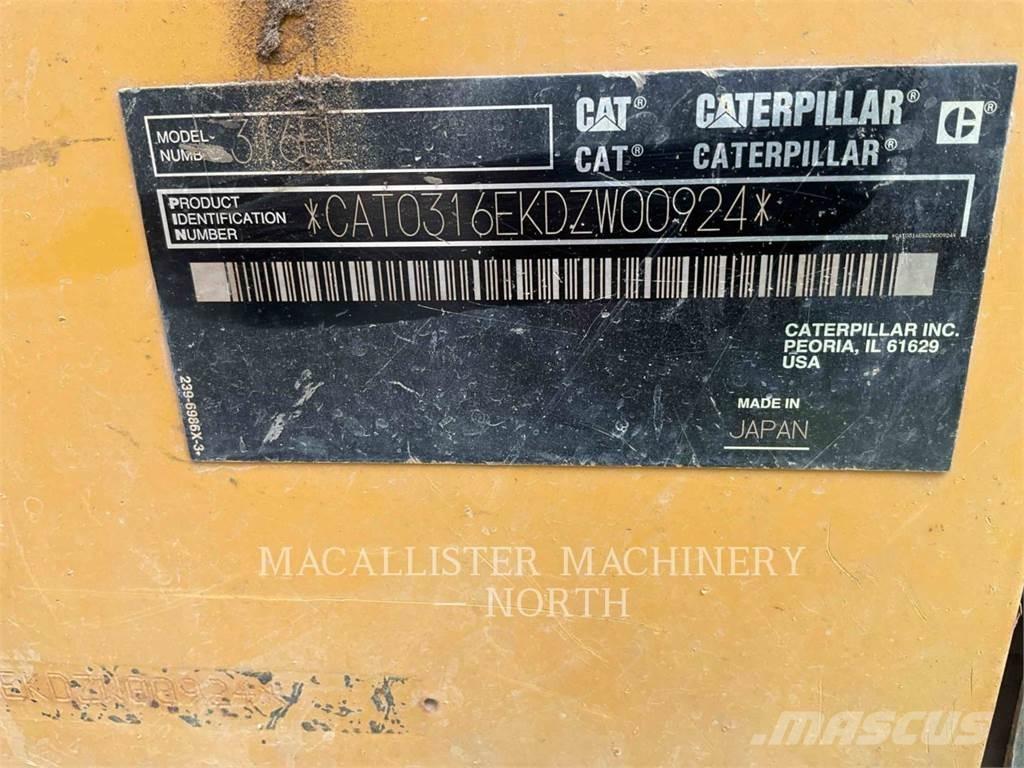 CAT 316EL Pásová rýpadla