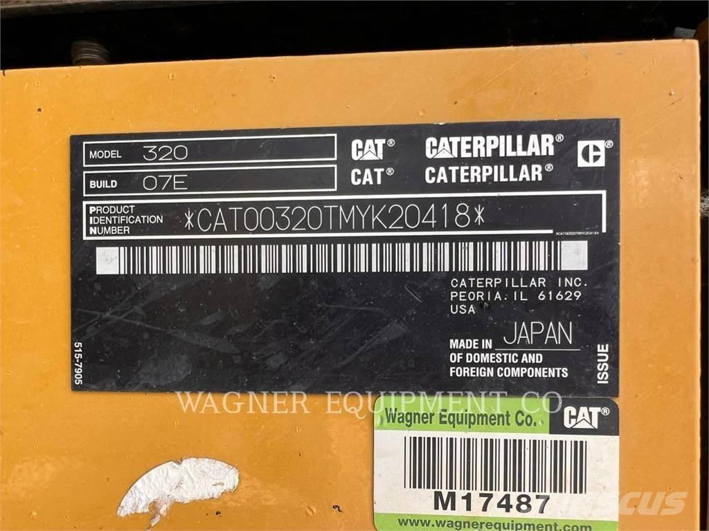 CAT 320 Pásová rýpadla