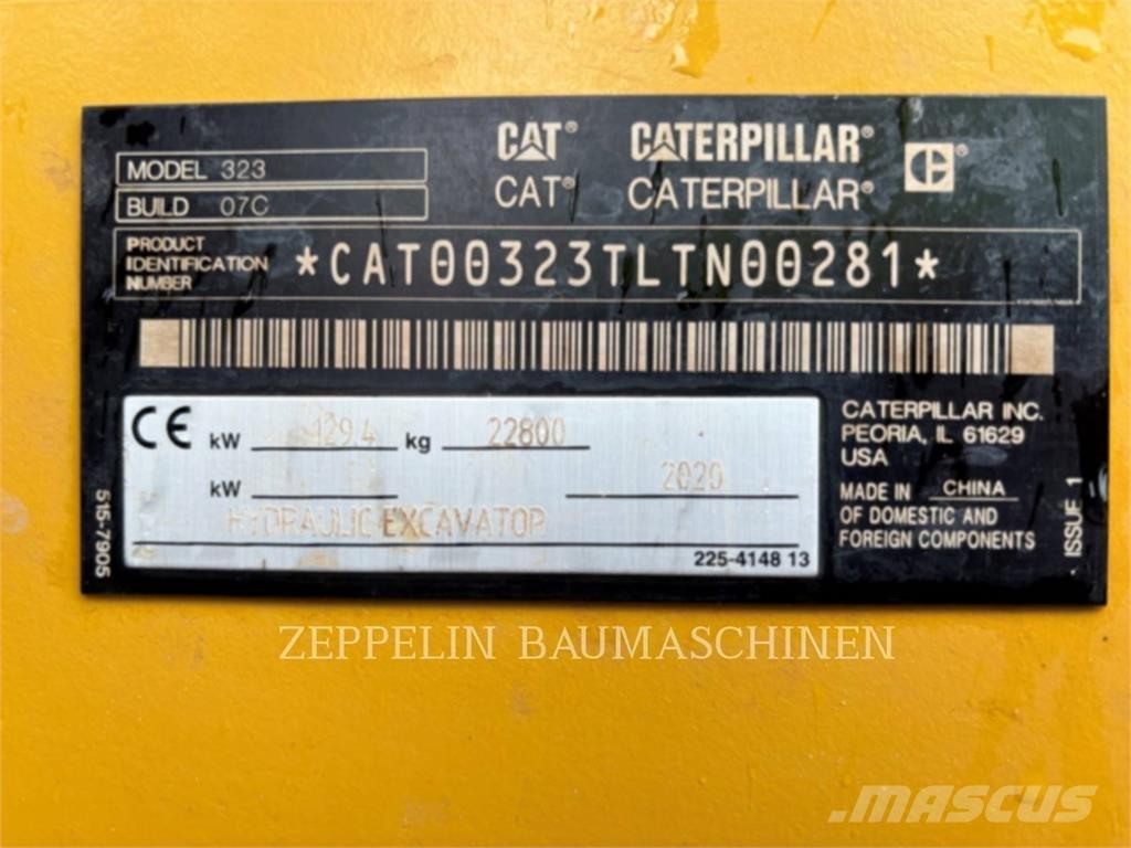 CAT 323-07C Pásová rýpadla