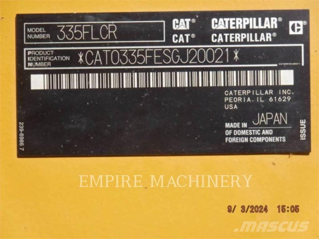CAT 335FL P Pásová rýpadla