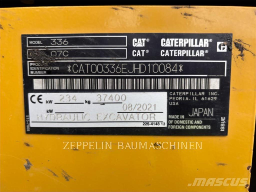 CAT 336-07C Pásová rýpadla