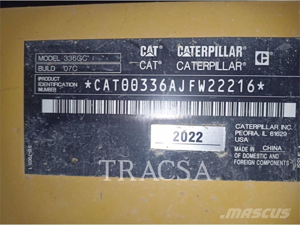 CAT 336-07GC Pásová rýpadla