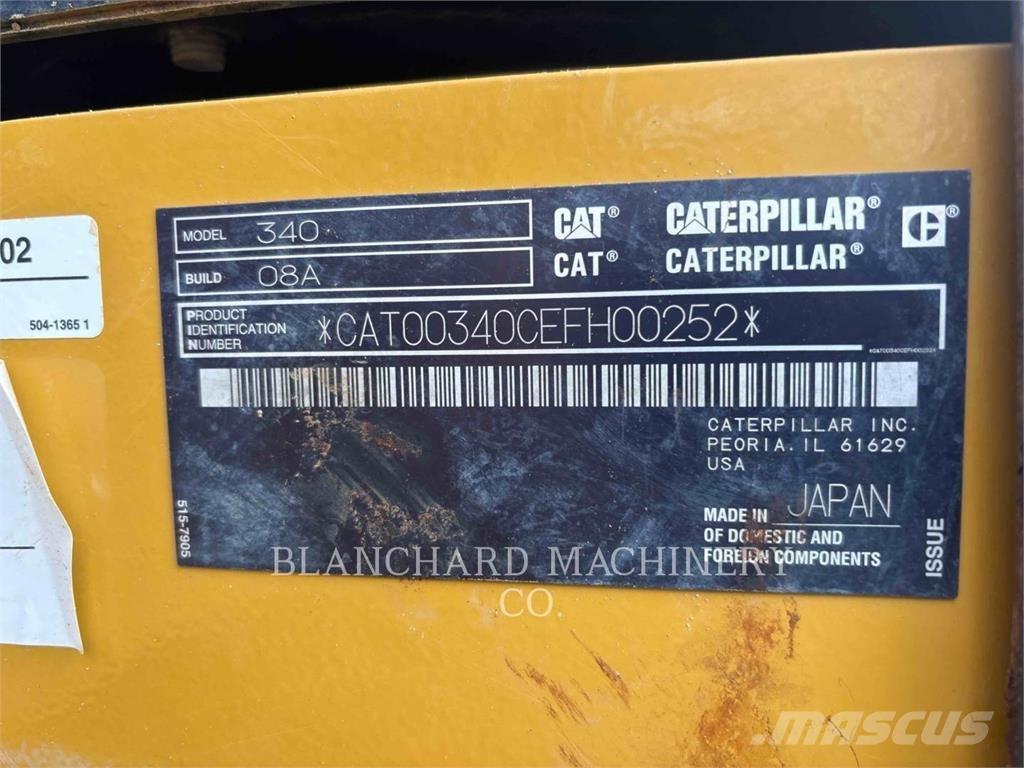 CAT 340 Pásová rýpadla