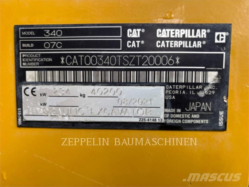 CAT 340-07A Pásová rýpadla