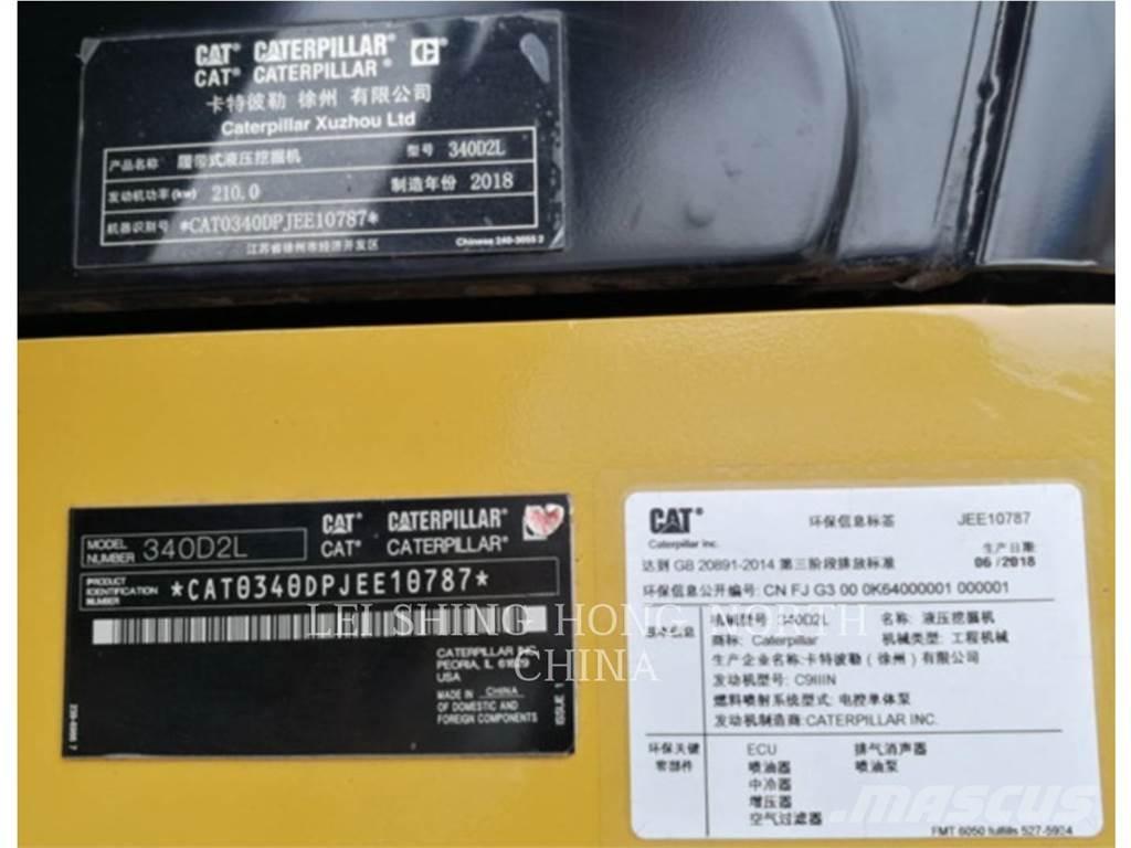 CAT 340D2L Pásová rýpadla