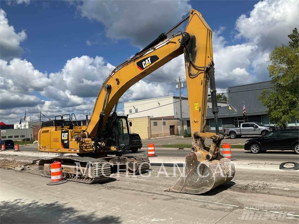 CAT 349FL + Pásová rýpadla
