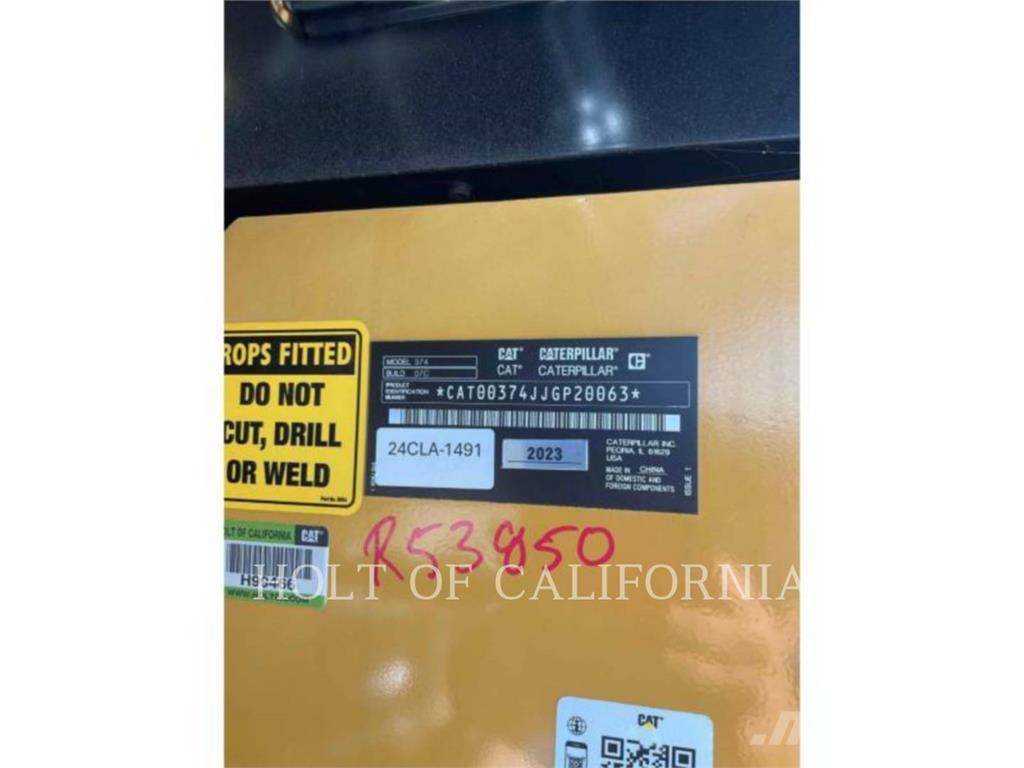 CAT 374 2D MSX Pásová rýpadla